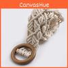 Ethnic Style Waist Belt Handmade Woven Fabric With Wooden Closure For Womens Daily Fashion