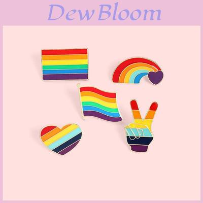 Creative Rainbow Series Cartoon Brooch With Heart Shape Design For Unique Style Accessories