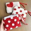Cute Plush Women's Cosmetic Bags Portable Ladies Clutch Purse Lipstick Makeup Case Cute Female Small Storage Bag