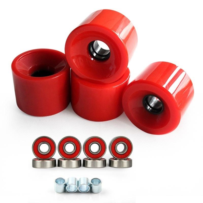 

4pack High Speeds Scooters Wheel Bearings Shocked Absorption Scooters Wheel for Smooth Longboards Cycling червоний