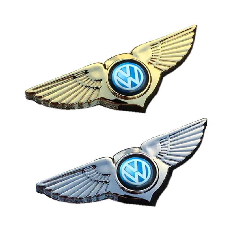 ear1 Car Body Styling Accessories Grille Emblem Metal Wing Sticker for Volkswagen VW Passat Polo Golf Jetta Beetle Tiguan Touran MK6