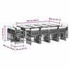 VidaXL Garden Dining Set with Cushions 13 Pcs Brown Rattan 3211761