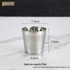 Golden Diamond Honeycomb 304 Stainless Steel Double-Layer Cup - Hammered Design, Anti-Scald. Perfect for Juice, Beer, and Tea.