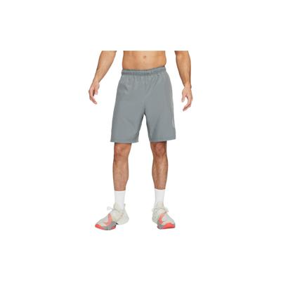 Pantaloni scurți drepți cu talie elastică și imprimeu logo în culoare solidă pentru bărbați, Gri fumuriu DQ4800-084