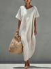 Women's Spring/Summer Casual Solid Color Short Sleeve Dress