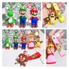 Cute Super Mario Keychain For Car And Bag Decorations Soft Pvc Material