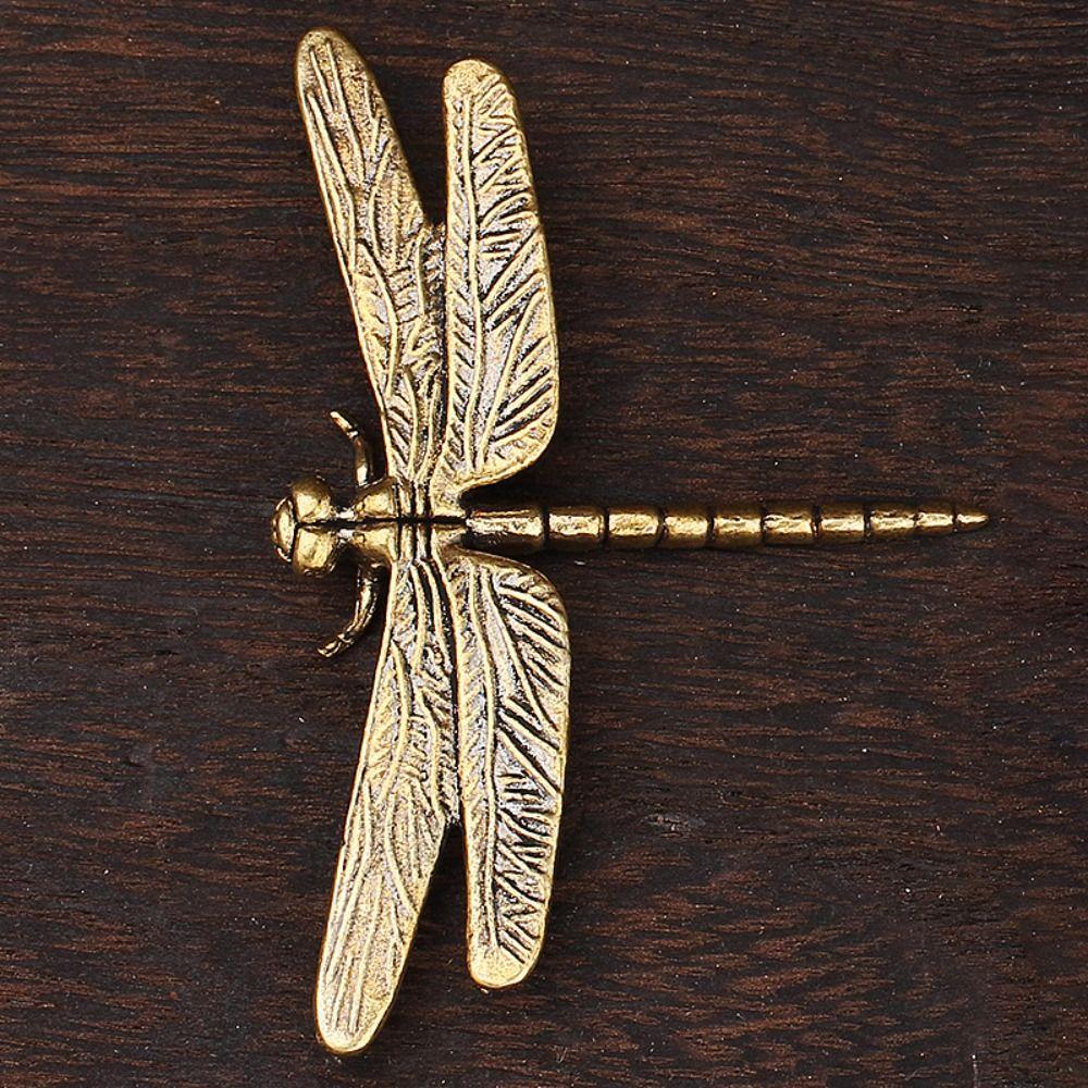 Vintage Miniature Dragonfly Statue Elegant Dragonfly Ornament  Home Office Decor
