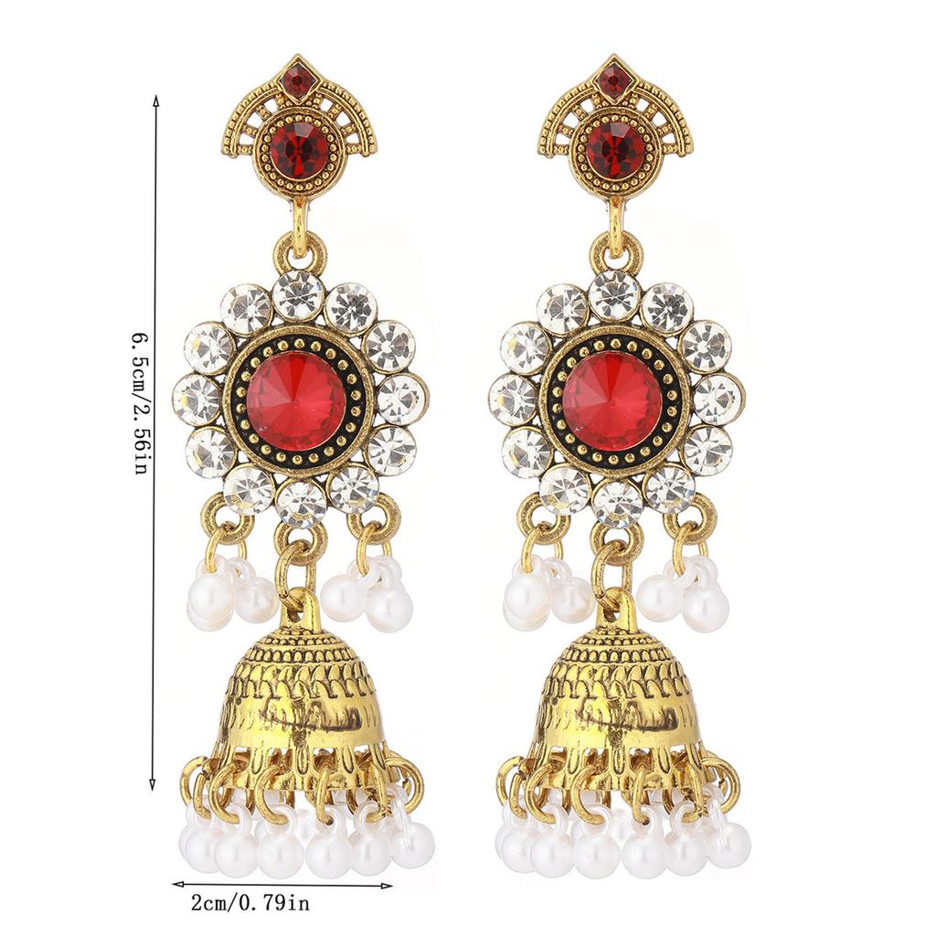 Fashion Diamonds Accented Pearls Earrings Zinc Alloy Construction Twist Lock Closure Comfortable For Extended Use