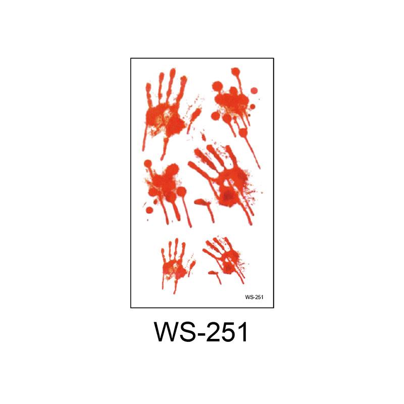New Waterproof Halloween Horror Wound Scar Face Disposable Temporary Tattoo Scar Sticker