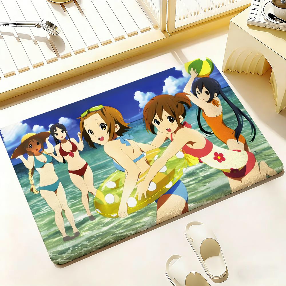 Anime K-K-On Floor Mat Bedroom Living Room Flannel Door Mat Non-Slip Home Decor