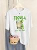 Tequila Cheaper Than Therapy Printing TShirts Women Basics ONeck Short Sleeve Tops Loose Soft T Shirts Summer Womans Clothes