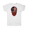 Gift T-Shirt : Malaysia Flag Skull Malay National Colors