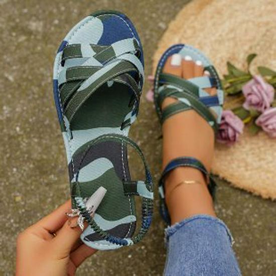 2023 Summer Plus Size Korean Style Beach Sandals: Fashionable Roman Flats for Women