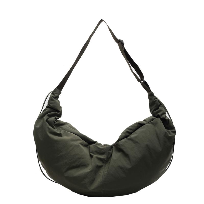 Trendy Fashiable Shoulder Bags Wrapped with Dyed Nyl Canvas Bag Large Capacity Single Shoulder Crossbody Hobos Bag