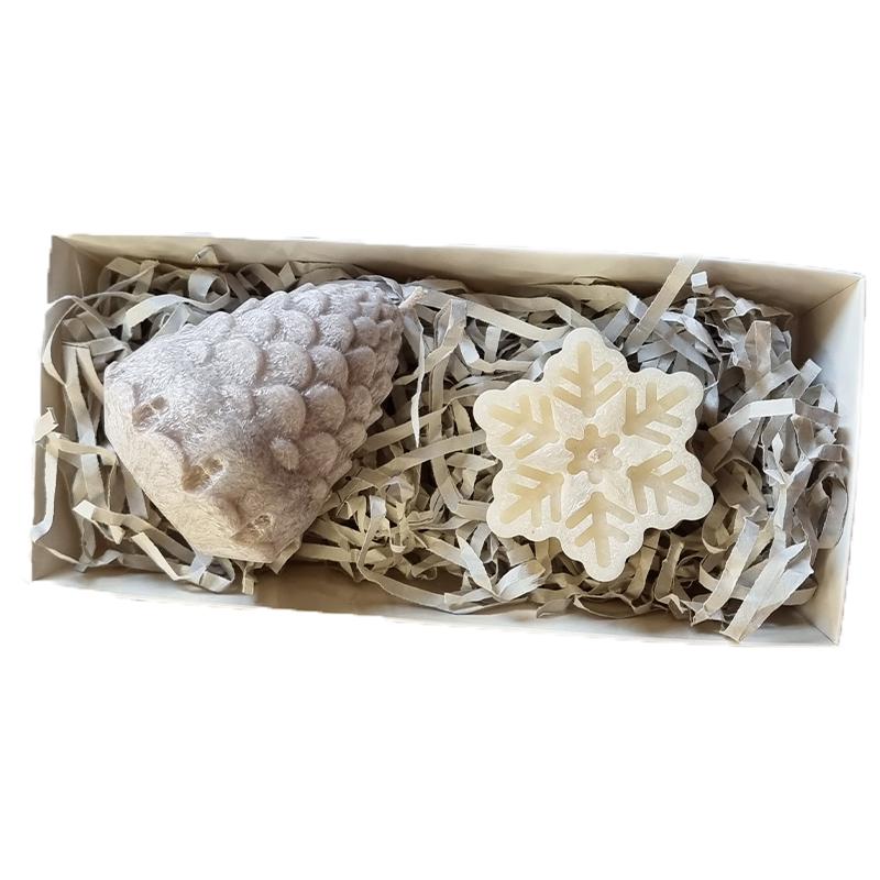 Gift Set of Candles, Handmade Candles from Eco Wax NWN-125 NeedleWoman   Scandinavian Snowflake (76681017)