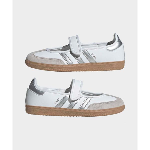 adidas Samba Jane Obuv Bílá Stříbrná Metalická Guma Dámské Tenisky Guma-4 KJ3785