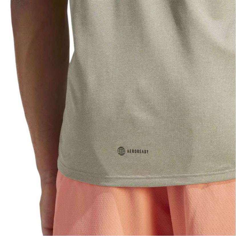 adidas T Shirt Men's Pebble Silver Gray IC2107