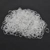 500Pcs Clear White Ponytail Holders Elastic Rubber Band Hair Ties Ropes Rings