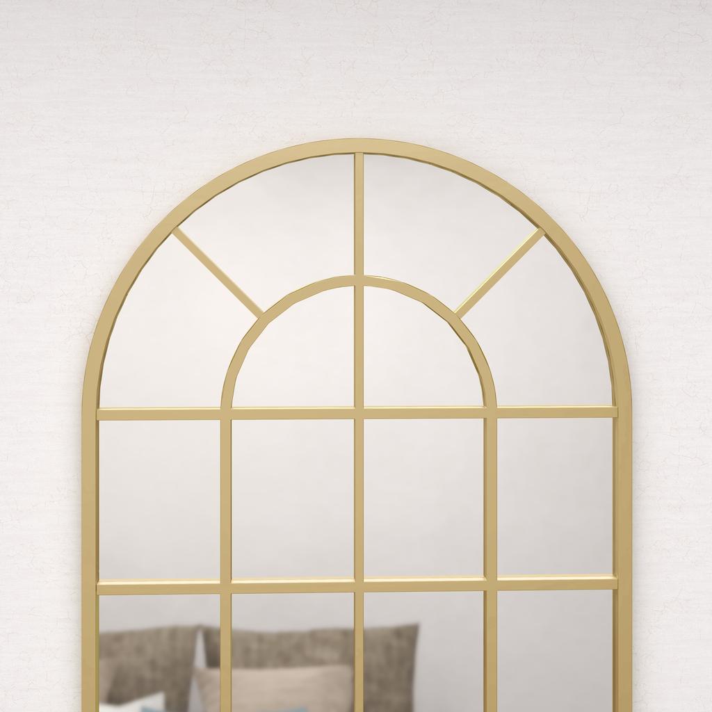 110 X 65 Cm Arched Decorative Wall Mirror for Bedroom Living Room, Modern Window Bathroom Mirror for Home Decor