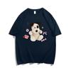Women's short-sleeve T-shirts, comfortable fit, casual style, polyester fiber