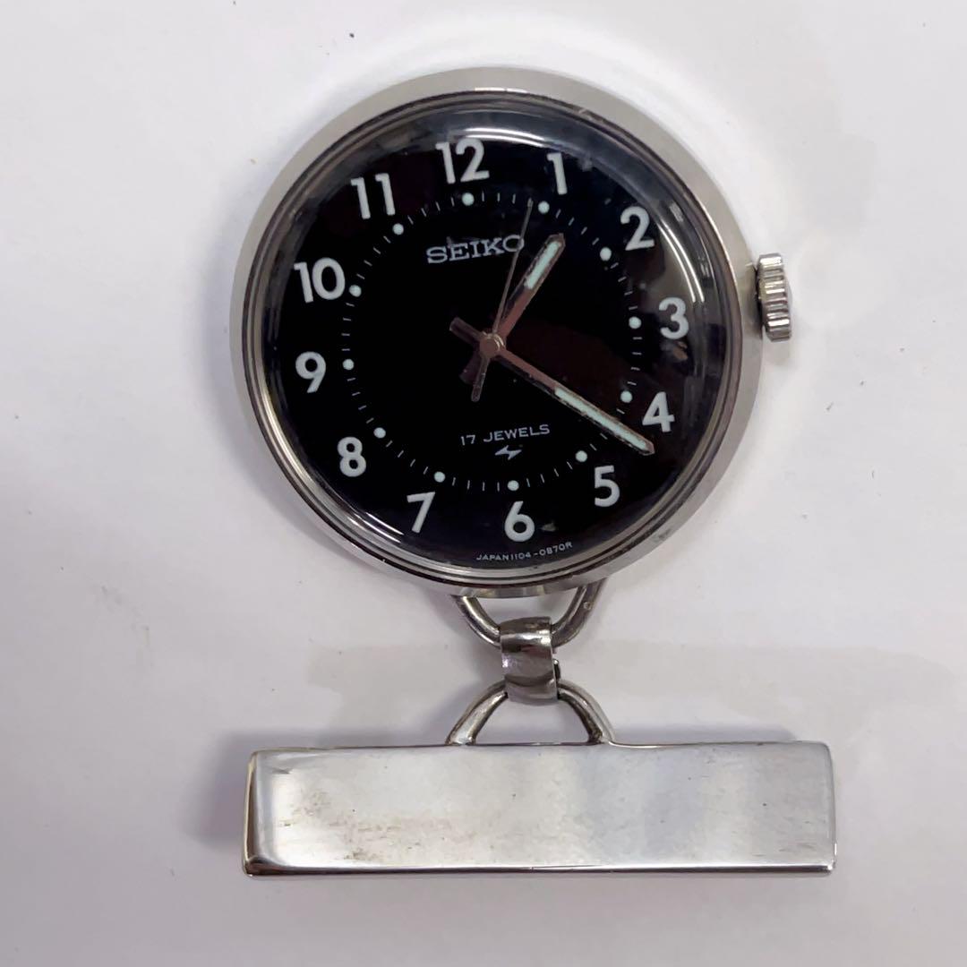 

[USED] Vintage SEIKO Nurse Watch Pocket Watch, Hand-Wound, 17 Jewels