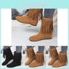 Stiefel Western Cowboy Stiefel Damen mit Nieten und Fransen für Herbst