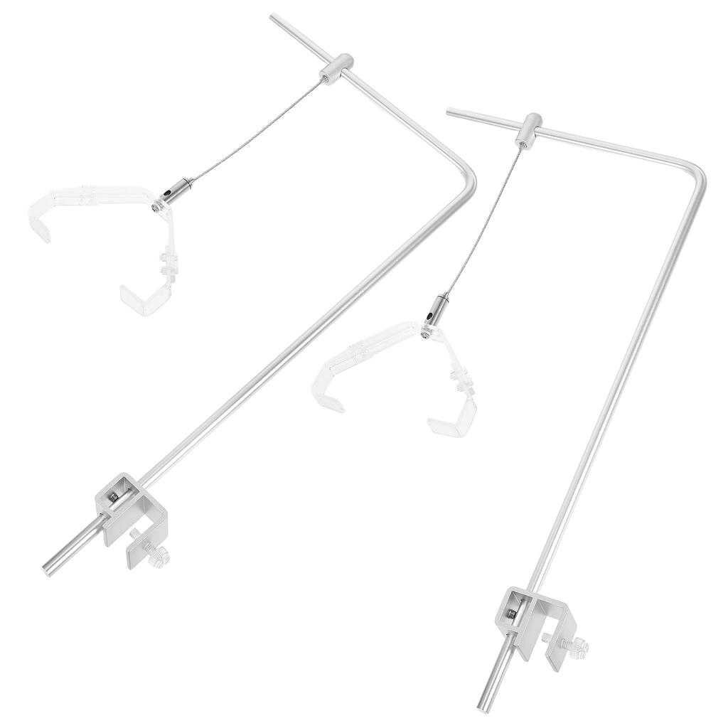 2 pièces Support de Lumière pour Aquarium Étagère pour Lampe d'Aquarium Aluminium Hauteur Réglable Réservoir sans Bordure Eau Salée Eau Douce Installation Facile Nouveau
