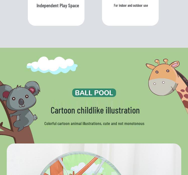 Kinder Binnen/Buiten Ballenbak Tent met Oceaan Ballen