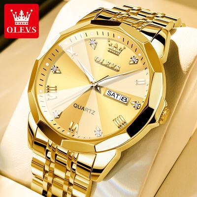 Brand Watch Fashion Roman Scale Double Calendar Quartz Watch Waterproof Men's Watch Men's Watch