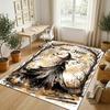 Witchcraft Theme Soft Crystal Velvet Rug Custom Name & Text Print Non Slip Floor Rug for Bedroom Living Room