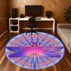 1pc Dragonfly Mandala Round Chair mat Area Rug - Non-Slip, Floor Mat for Office, Bedroom, and Indoor Decor c1118203