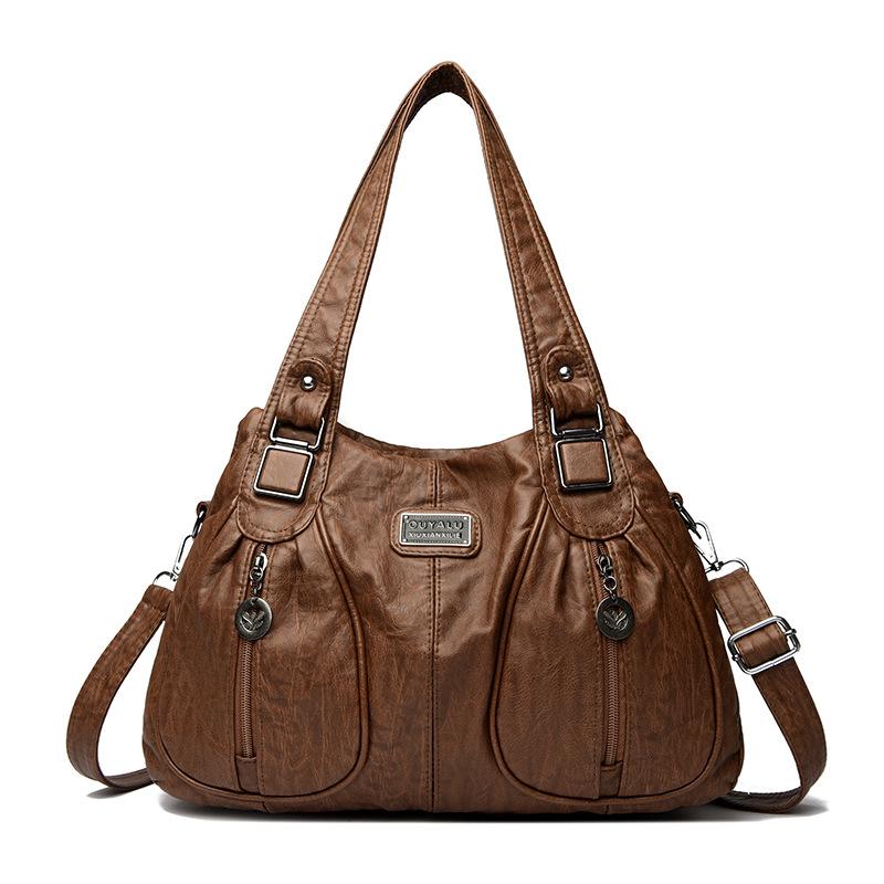 Women's Bag Large Capacity Mother Bag Soft Leather Handbag Shoulder Bag