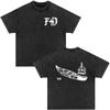 Forward Observations Group Gbrs Fog Washed Vintage T-shirt Skeleton Graphic Punk Gothic T-Shirts Men's Cotton Oversized T Shirts