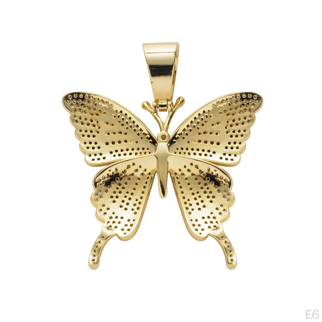 Diamante Butterfly Pendant Necklace Chain Cubic AAA Zirconia Fashion Jewelry