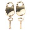 2PCS   Padlocks with Keys Zinc Alloy Cute Br Shape Hanging Lock for Jewelry Box Storage Cabinet Handbag