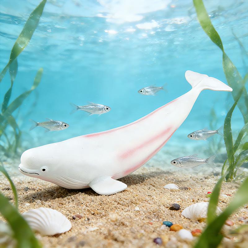 Children's Soft Rubber Marine Animal Toys: Killer Whale, Great White Shark, Beluga, Blue Whale, Dolphin, Sperm Whale Models