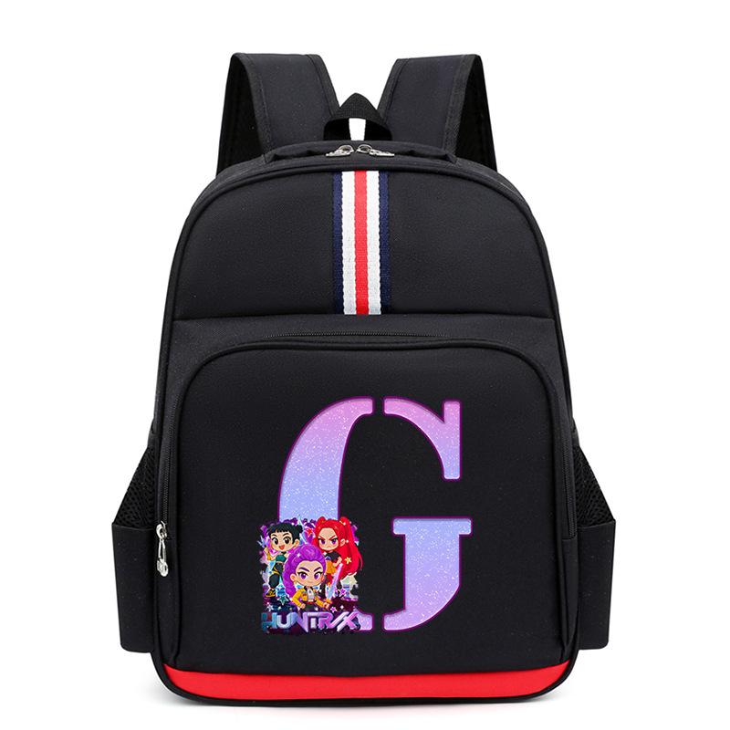 Anime Cartoon 26 Letters Lightweight Children'S Backpack Large Capacity School Trend School Bag For Primary And Secondary School Students