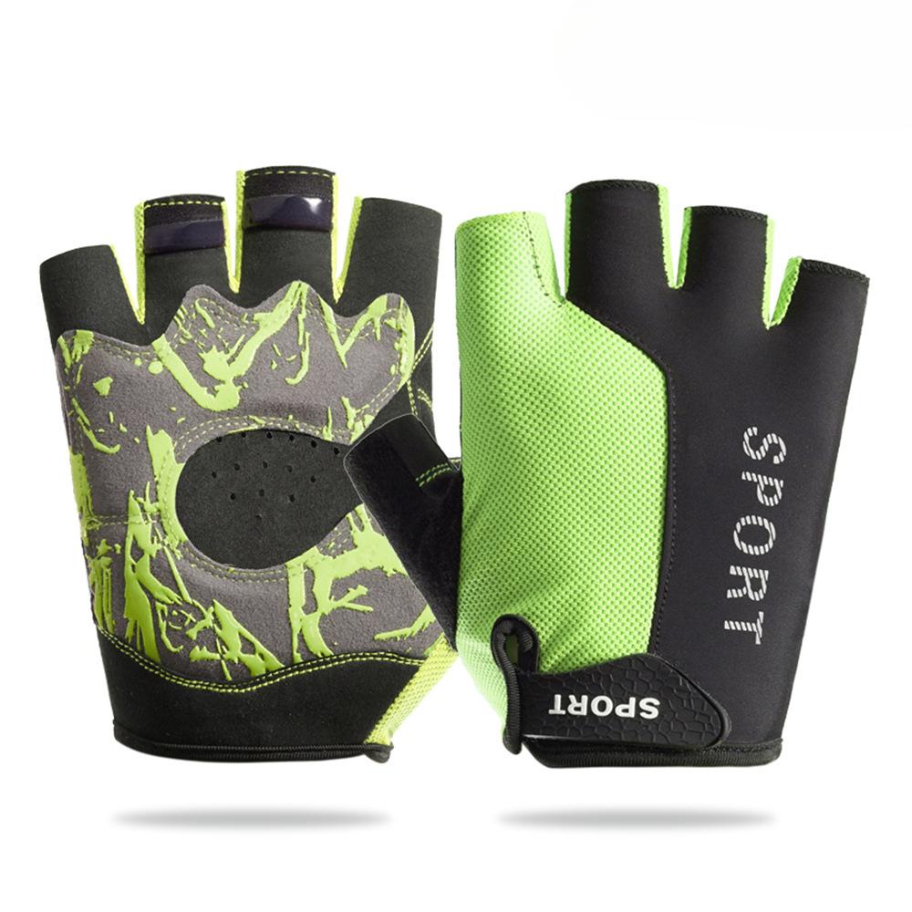 

Men and Women Outdoor Cycling Exercise Breathable High Elastic Shock Absorbing Anti Slip Outdoor Exposed Fingers Mountain Climbing Halfway XL