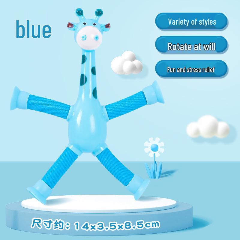Luminous Telescopic Giraffe Robot Toy with Suction Cup - Creative and Educational Kids' Cartoon Toy