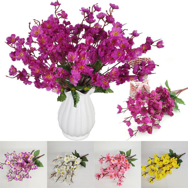 Gorgeous 43cm Artificial Plum Spring Blossom With 81 Heads For Home Garden Decor