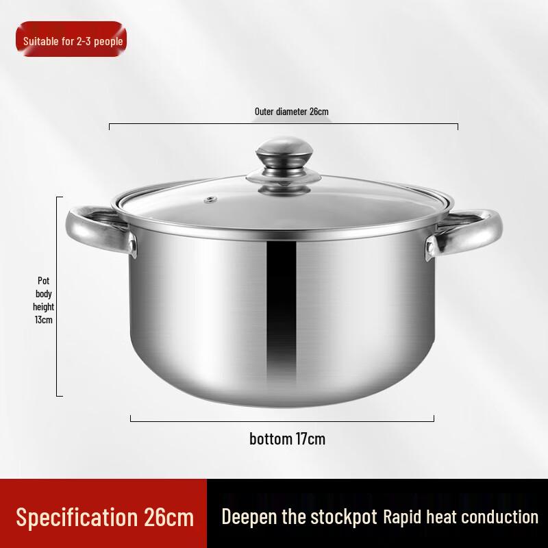 Stainless Steel Soup Pot with Lid