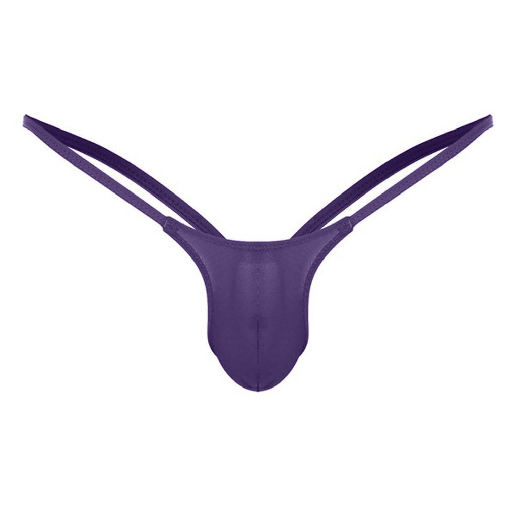 Open Back Mens Underpants Low  Briefs G-string Thong Underwear