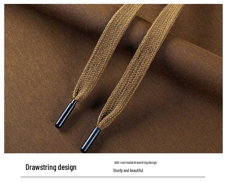 500g Earth Tones Heavyweight Spring Hoodie - Japanese Retro Unisex Casual Sweatshirt