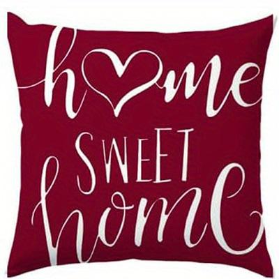 Home Decor Home Sweet Home & Geometric Floral Pillows Pattern Cushion Cover Suitable For Sofa Bedroom Car Pillow Cover