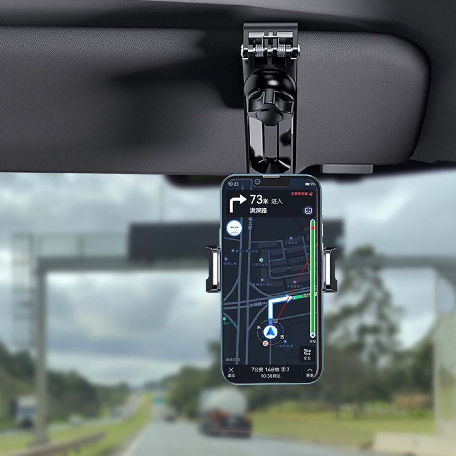 

Universal Car Phone Holder Sturdy Durable 360° Rotation Phone Stand Accessories for Dashboard and Windscreen зелёный