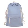 Schoolbag female Korean version student Harajuku female backpack, high school student junior high school ins wind large capacity solid color backpack
