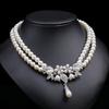 Multilayer Pearl Necklace Earrings Two-piece Bridal Dress Accessories Advanced Design 2026 New