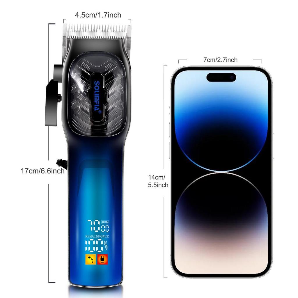 Hair Clippers for Men Professional Cordless Barber Clippers for Hair Cutting Grooming Rechargeable Beard Trimmer