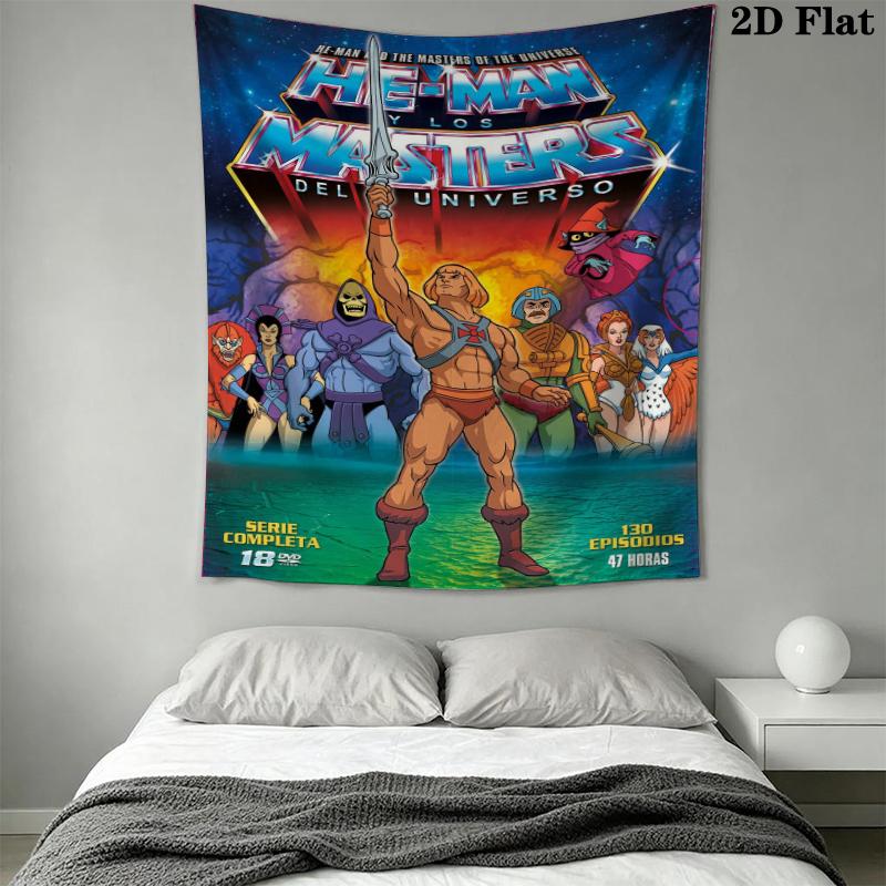 He Man Wall Tapestry Aesthetic Wall Hanging Printed Fabric Blanket Decorative Tapestries for Bedroom Living Room Home Decor