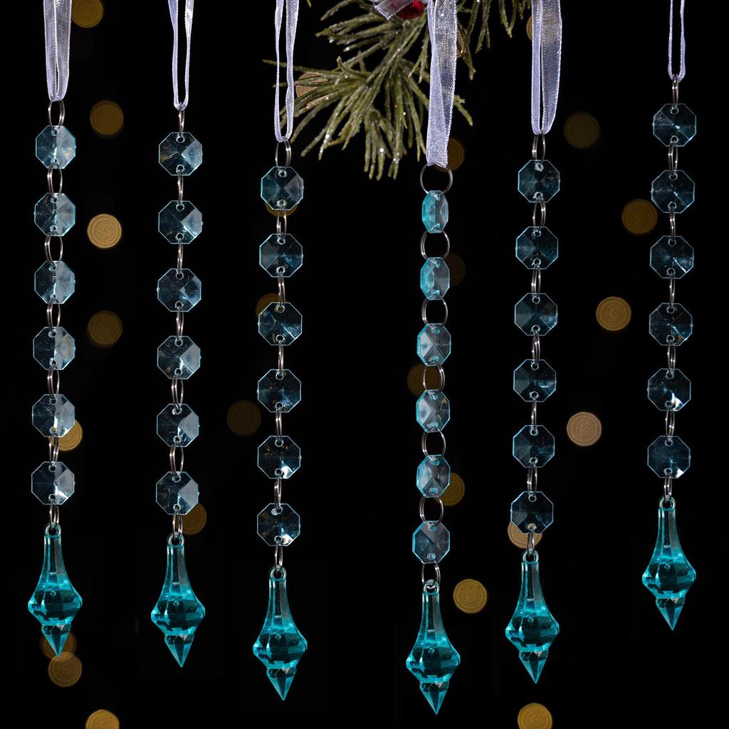 Haobei Acrylic Icicle & Snowflake Christmas Ornaments